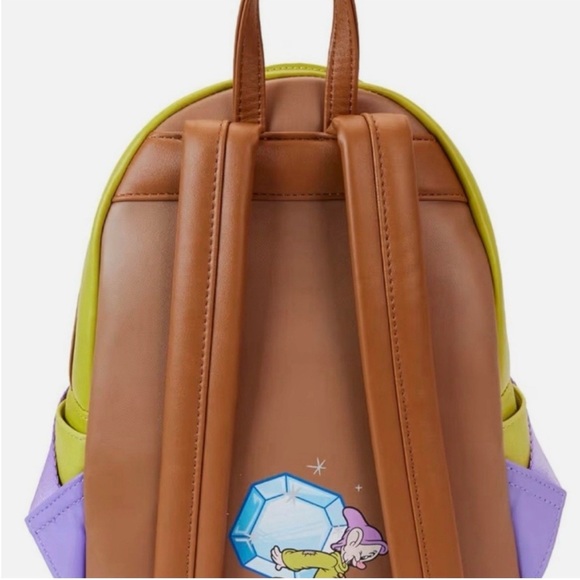 Loungefly Disney SNOW WHITE Diamond Dopey Dwarf Backpack - Picture 6 of 6